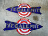 Enseigne double face station TECALEMIT – Lot de 2 plaques émaillées
