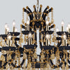 Lustre Classique en Cristal Noir Et Or A 36 Lumières Luxury m074 Swarovski