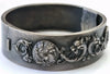 Bracelet argent massif décor chimère dragon