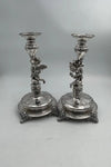 Paire de bougeoirs en argent Allemand