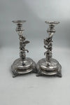 Paire de bougeoirs en argent Allemand