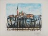 Bernard BUFFET – L’église San Giorgio à Venise – Gravure signée (1985)