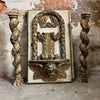 Ancienne porte de tabernacle XVIIIe – Église de Vouvant – Bois sculpté et doré